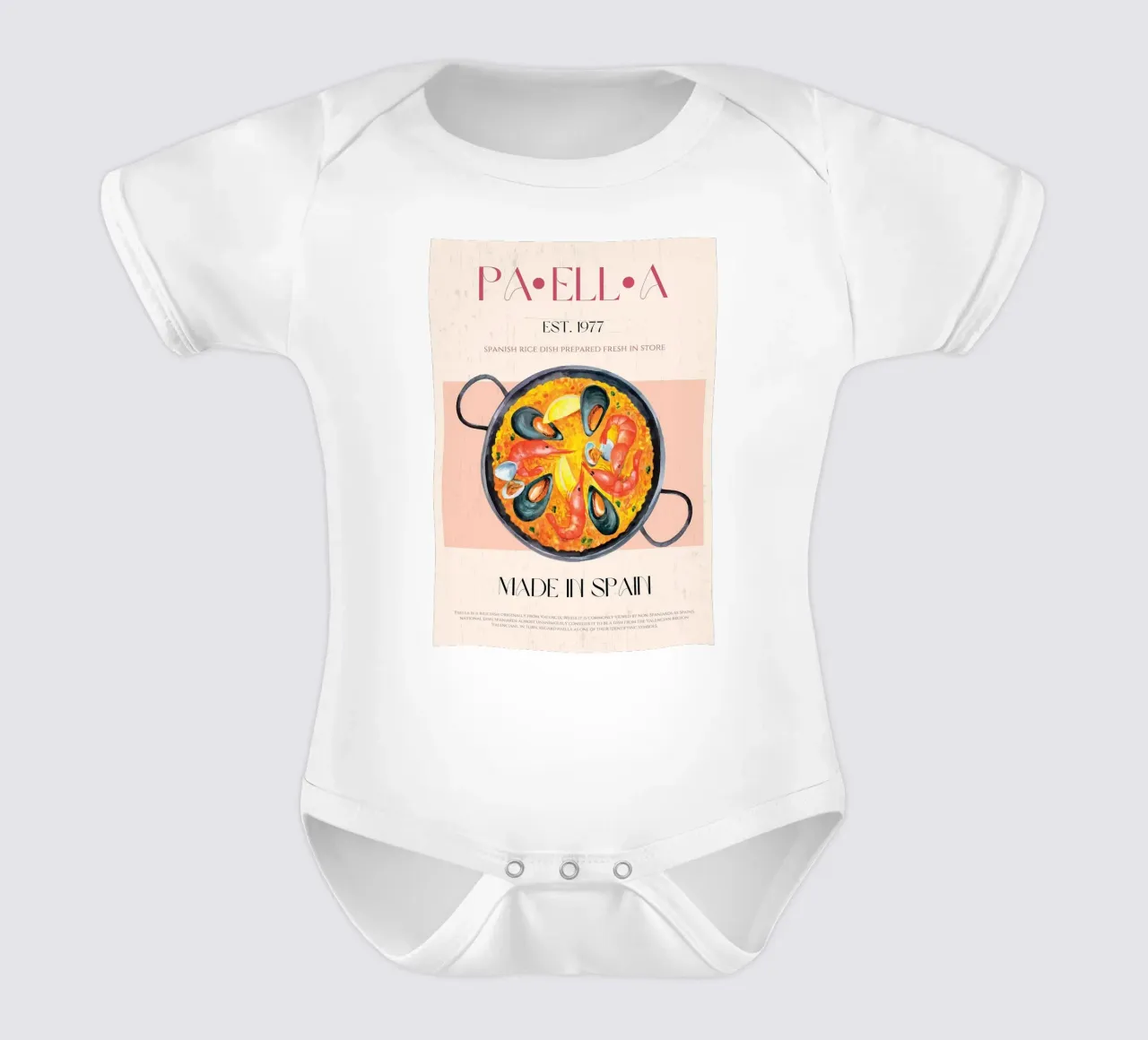Paella body neonato maniche corte da Charlotte Gagnon
