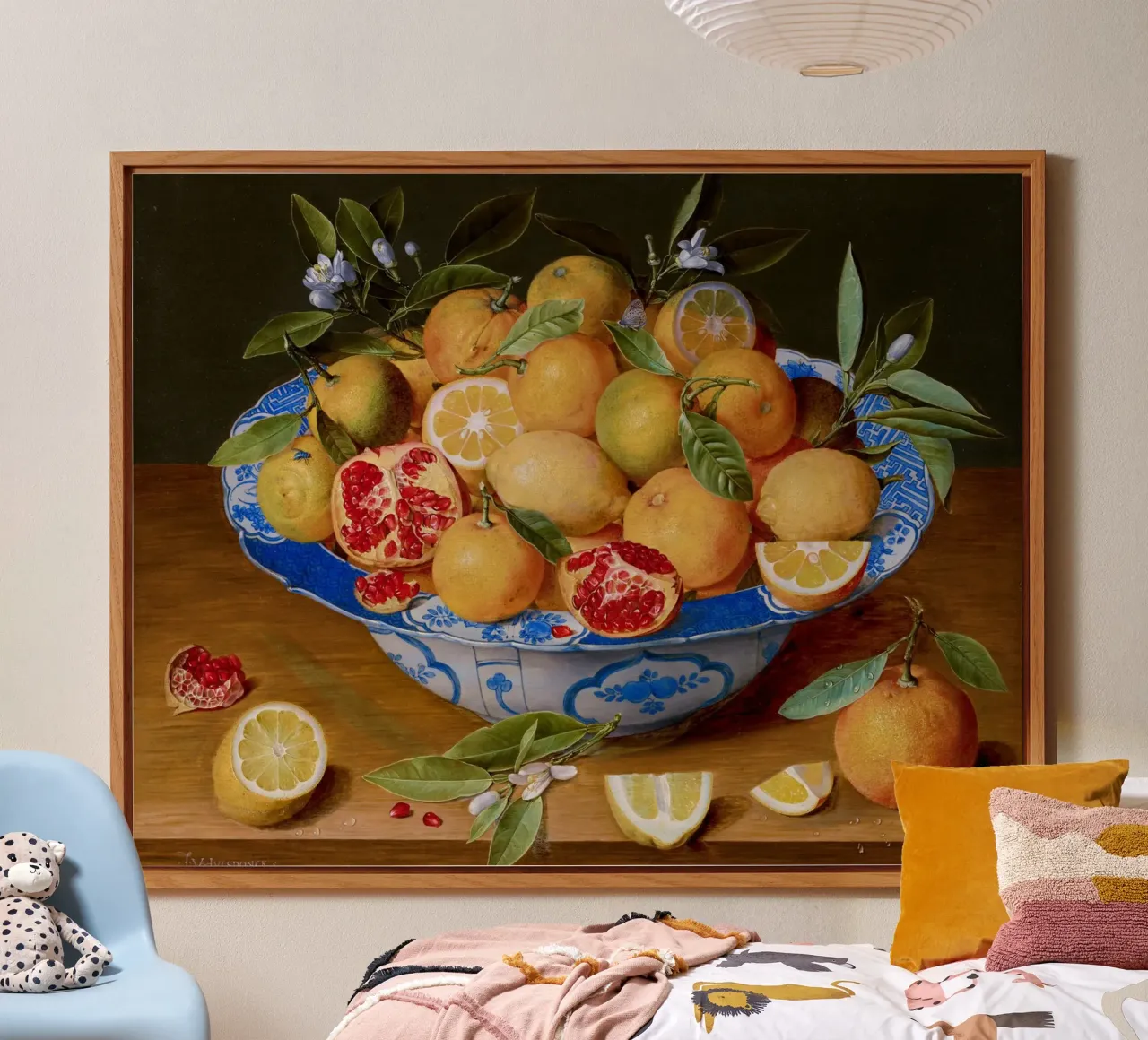 Still Life with Lemons, Oranges, and a Pomegranate alluminio dibond da vintageshop