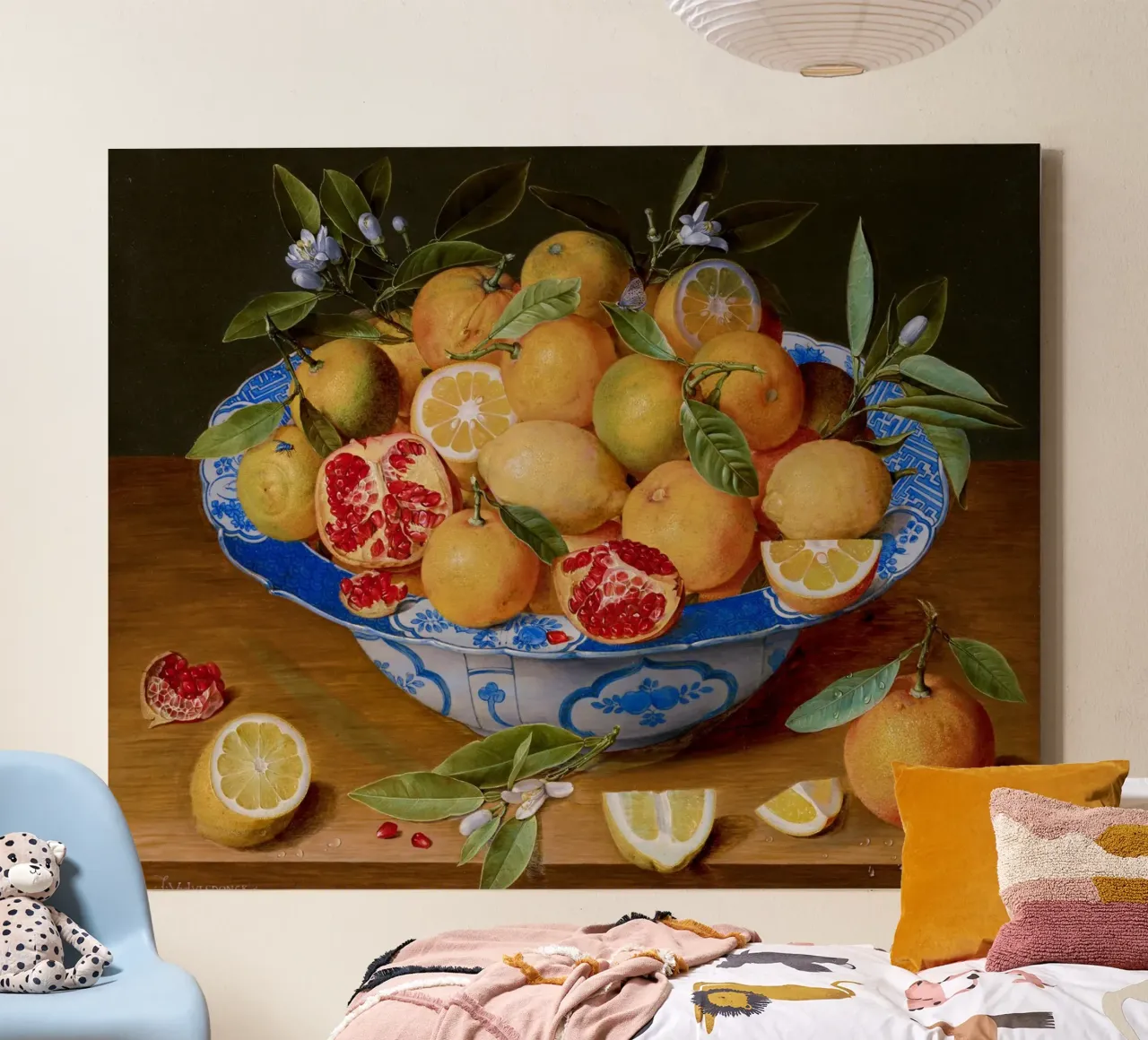 Still Life with Lemons, Oranges, and a Pomegranate tela da vintageshop