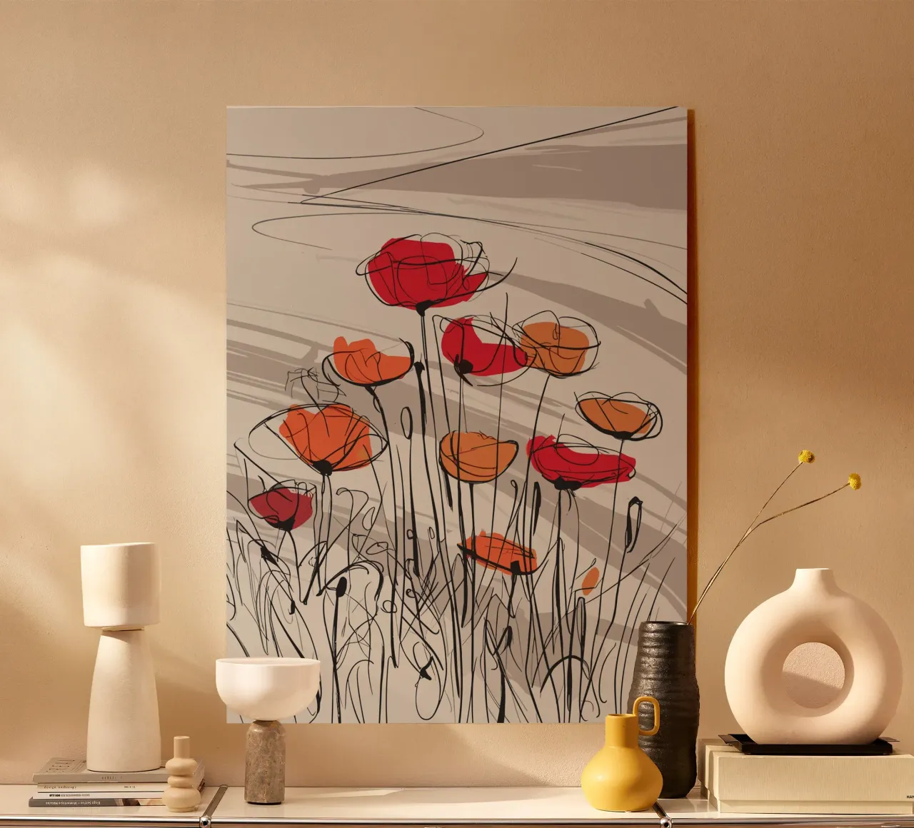 Abstract Poppies plexiglass da ramosashop