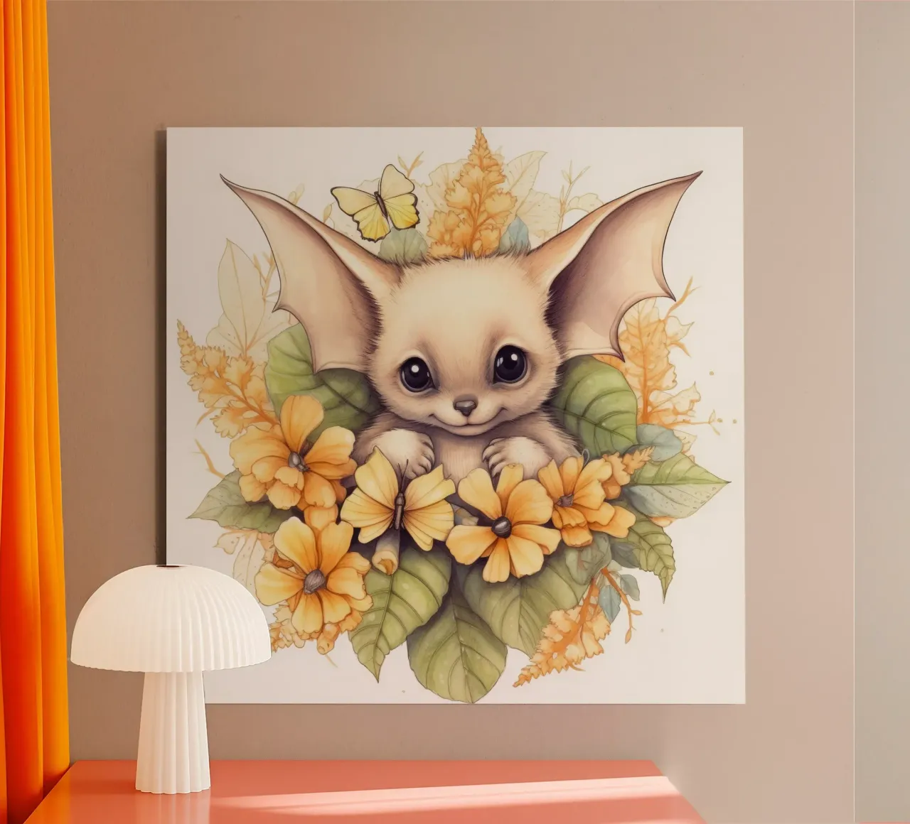 Pipistrello alluminio dibond da Happy Littles
