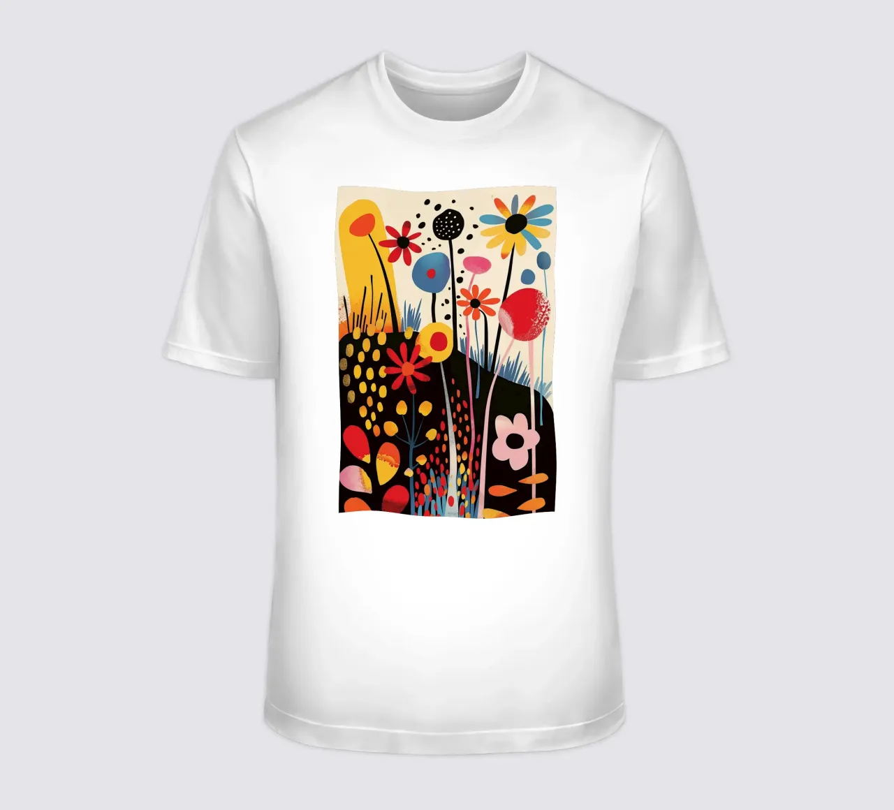 Abstract late summer flowers t-shirt by Autofocus