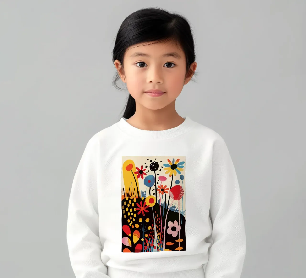 Flores abstractas de finales de verano sudadera para niño de Autofocus