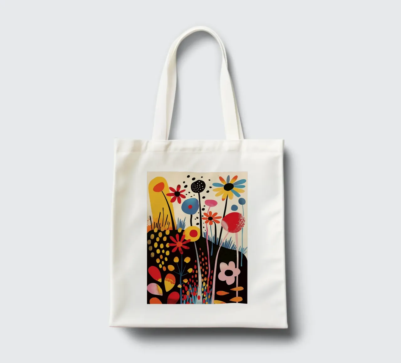 Abstract late summer flowers tote bag by Autofocus