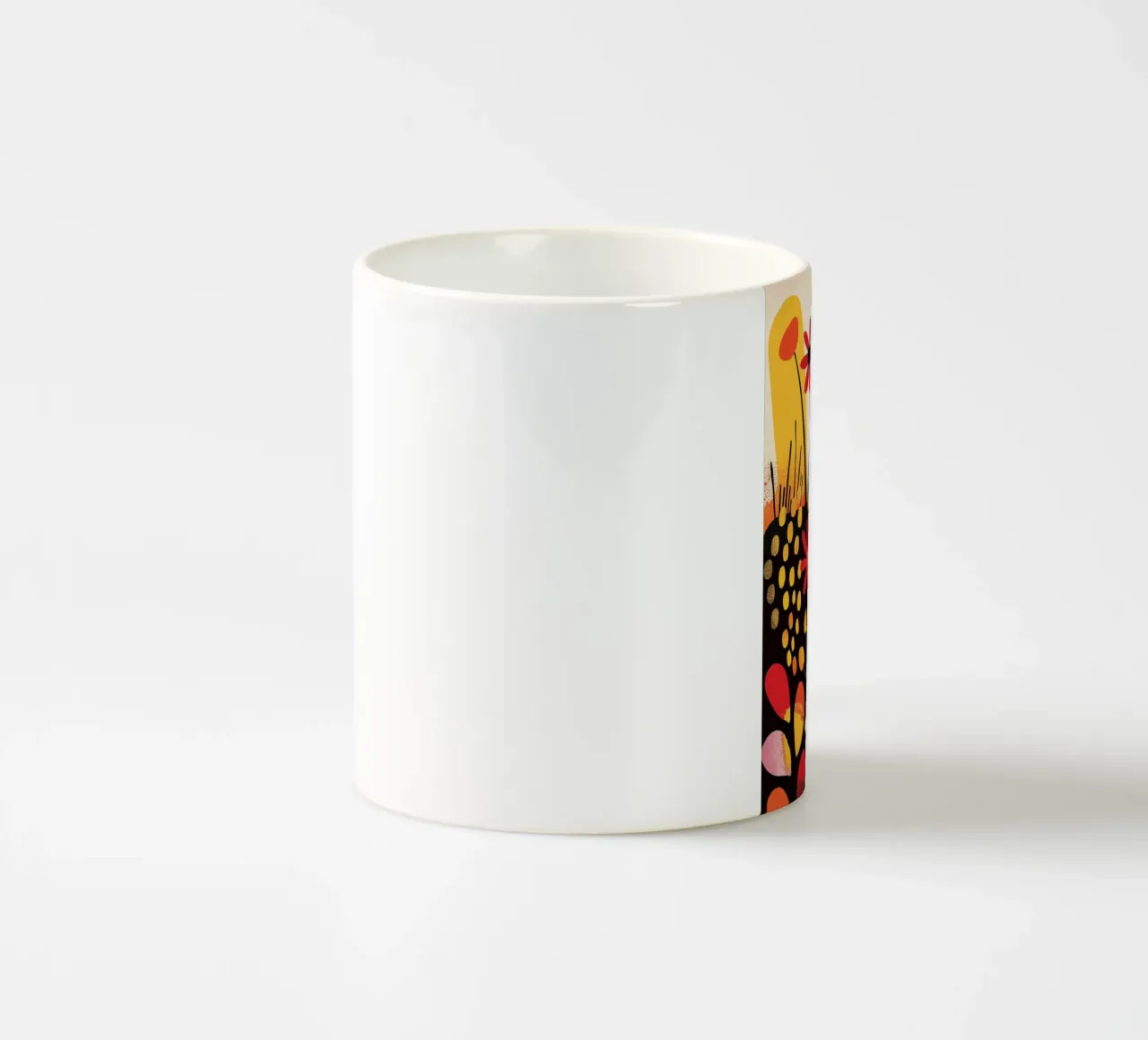 Abstrakte Spätsommer Blumen Keramik Tasse von Autofocus