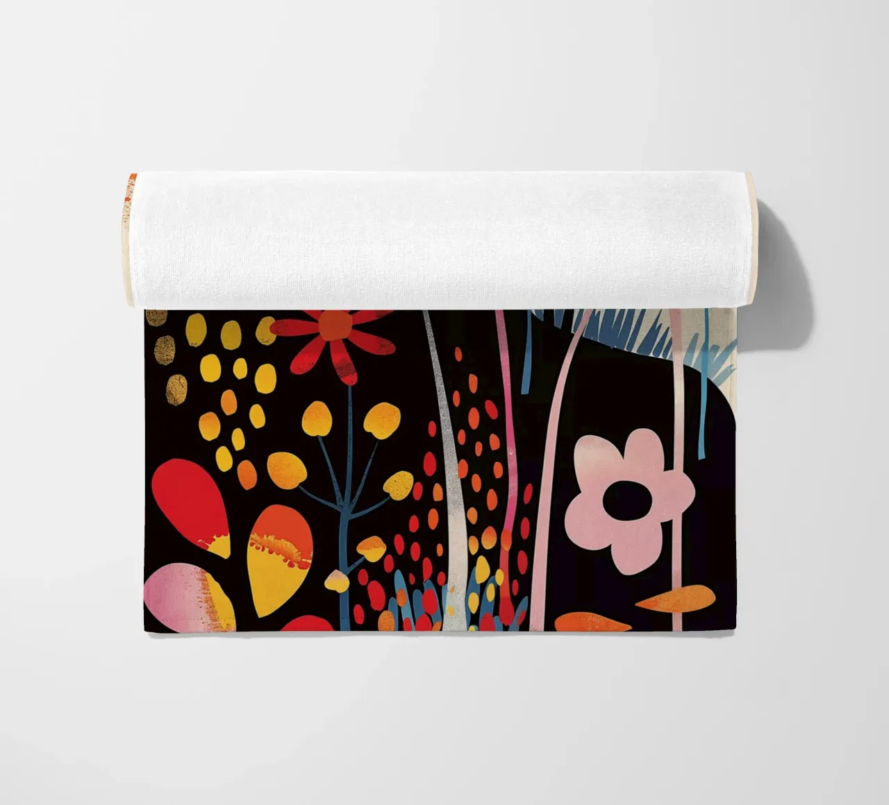 Abstracte nazomerbloemen strandhanddoek van Autofocus
