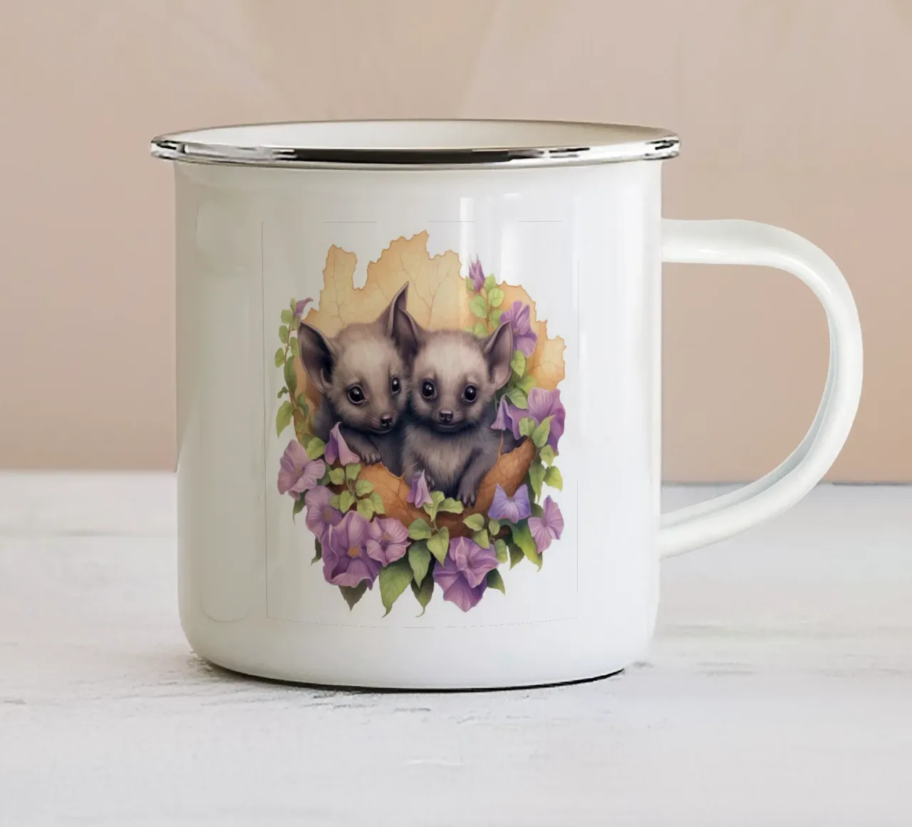 Piccoli pipistrelli tazza in smalto da Happy Littles