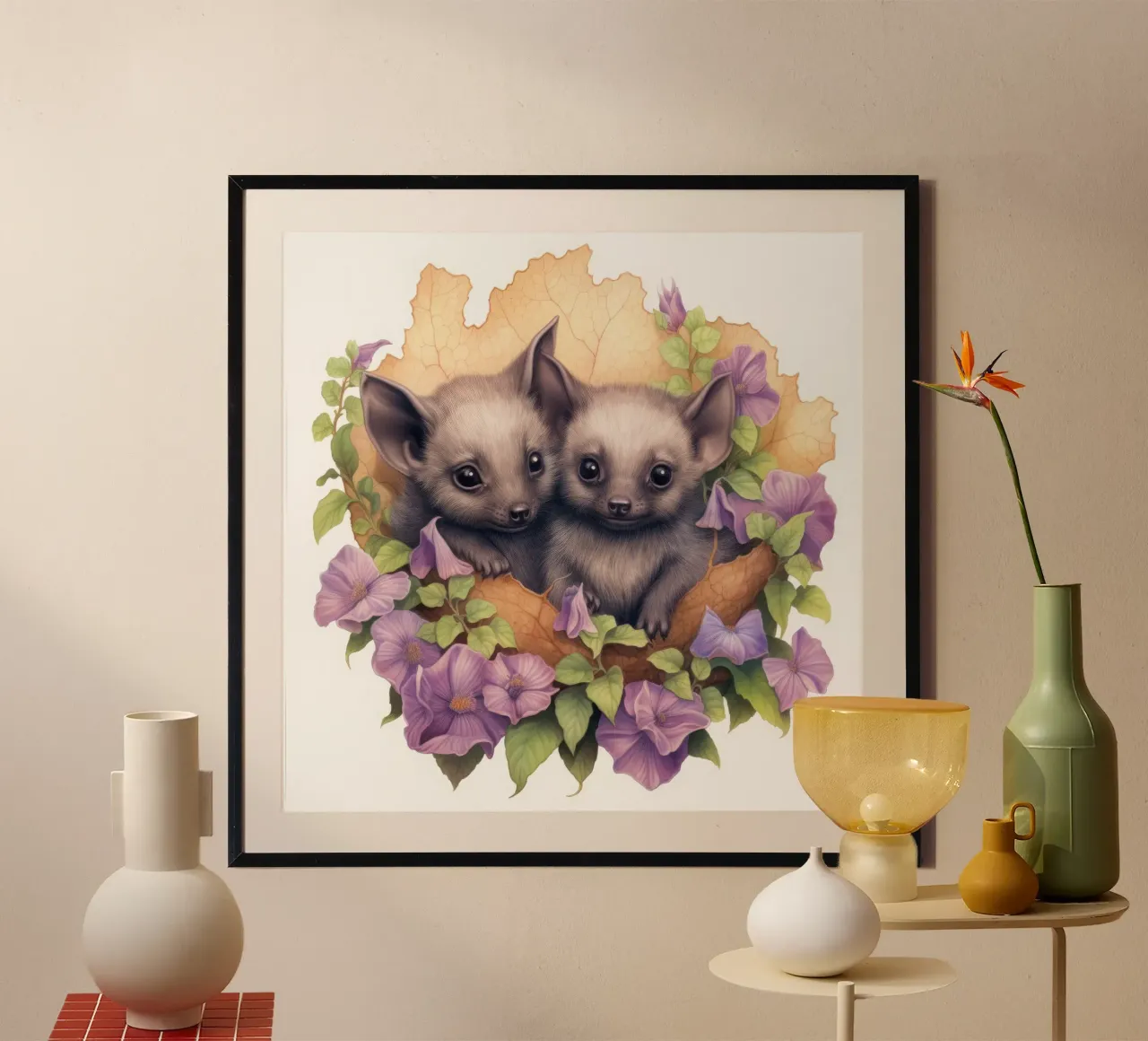 Piccoli pipistrelli carta hahnemühle da Happy Littles
