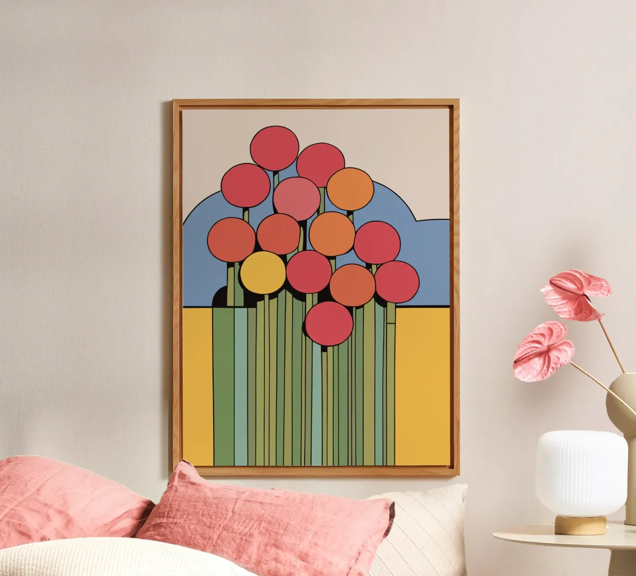 Geometric Bouquet alluminio dibond da ramosashop