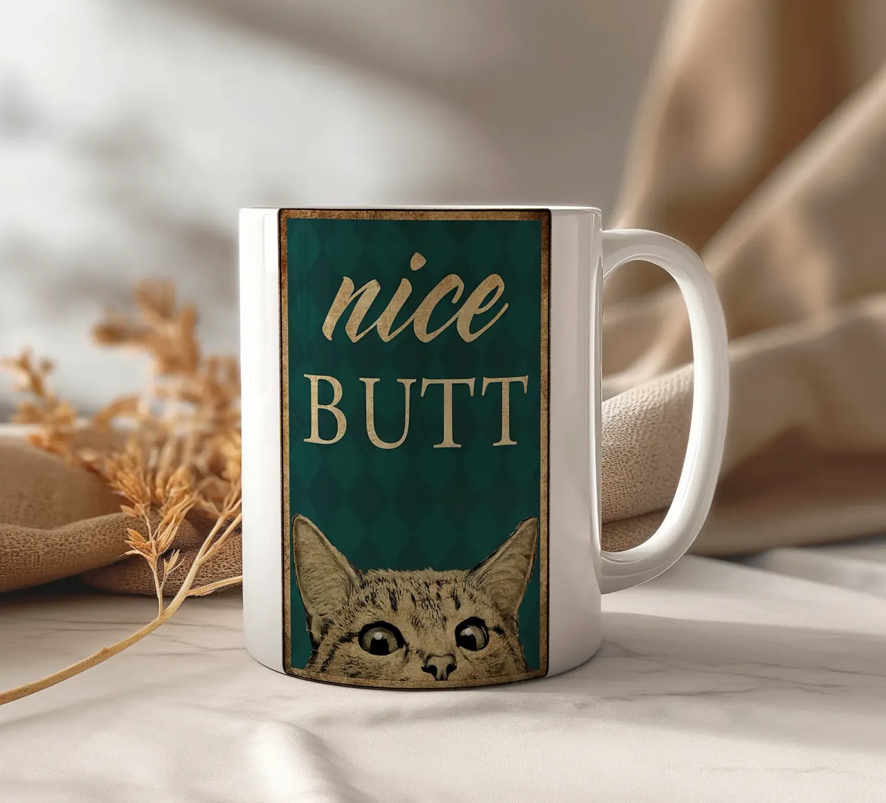 Nice Butt Cat tazza in ceramica da mirei aguerro