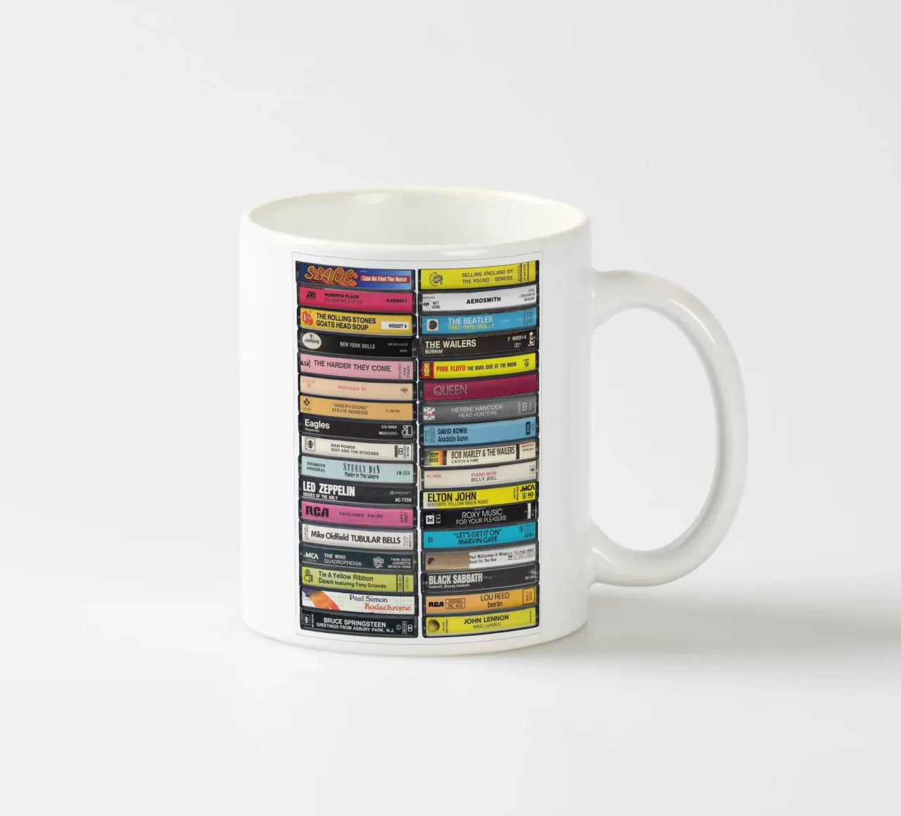 Music of 1973 - 52nd Birthday Gift Idea - Born in 1973 ceramic mug by MrMustardPrints