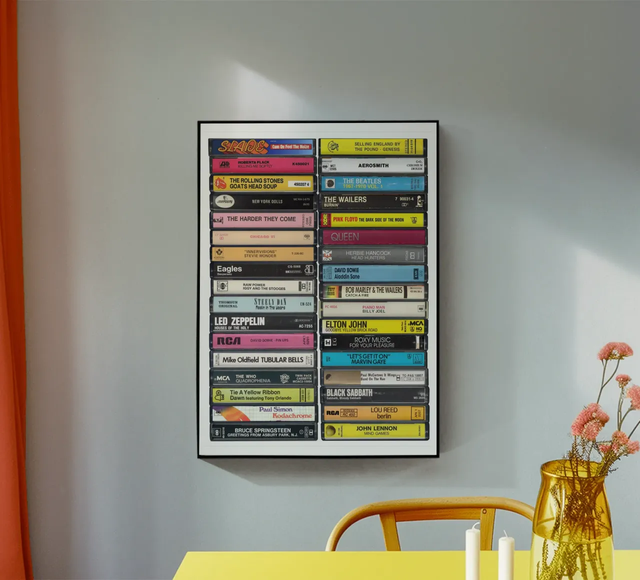Music of 1973 - 52nd Birthday Gift Idea - Born in 1973 acrylic glass by MrMustardPrints