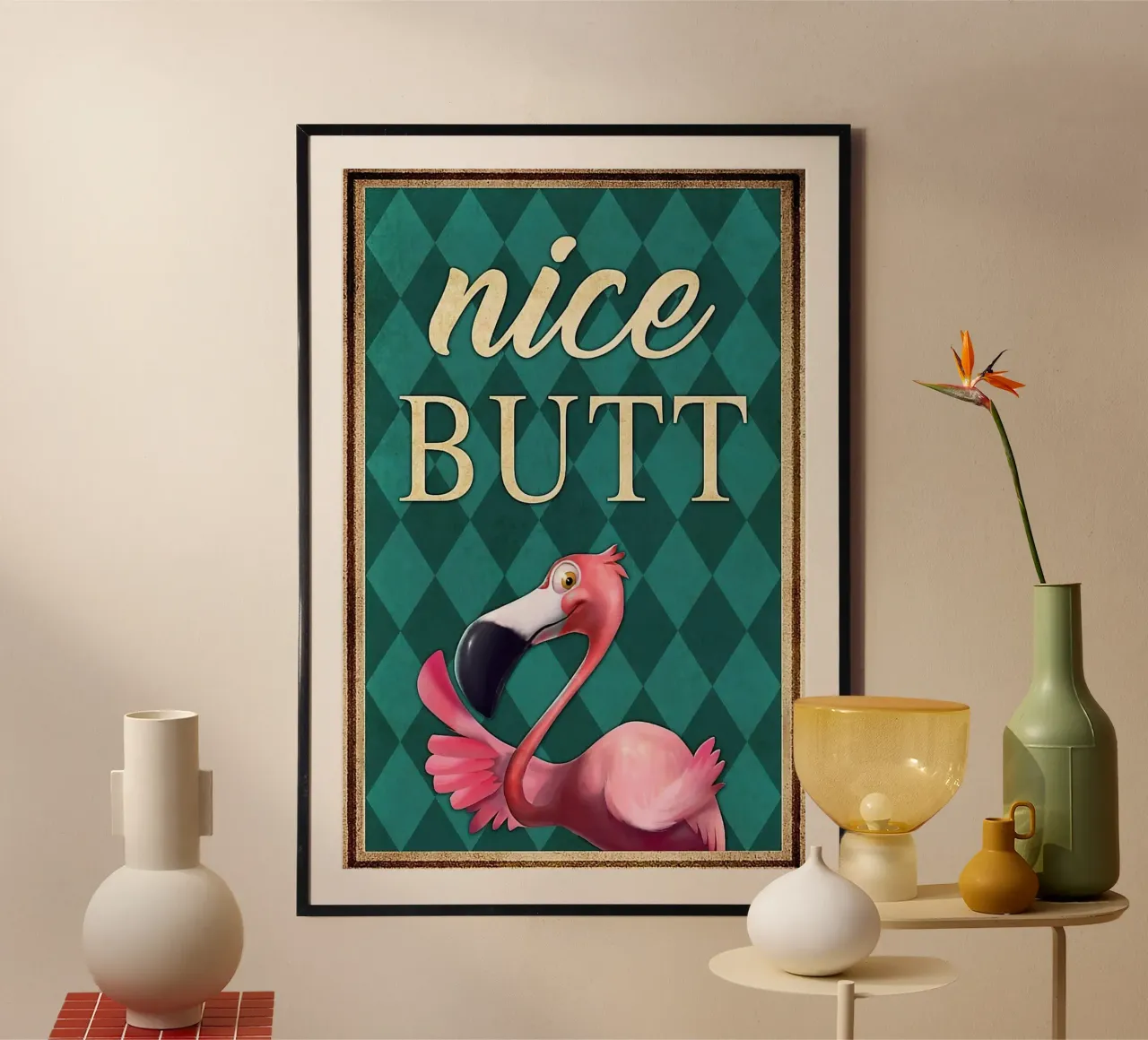 Nice Butt Flamingo carta hahnemühle da mirei aguerro