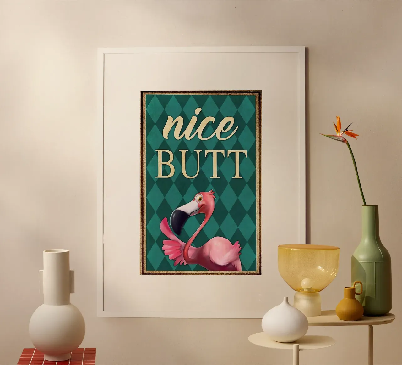 Nice Butt Flamingo carta hahnemühle da mirei aguerro