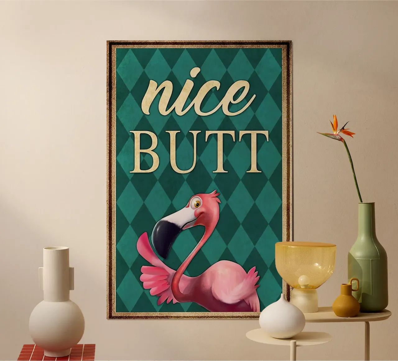 Nice Butt Flamingo carta hahnemühle da mirei aguerro