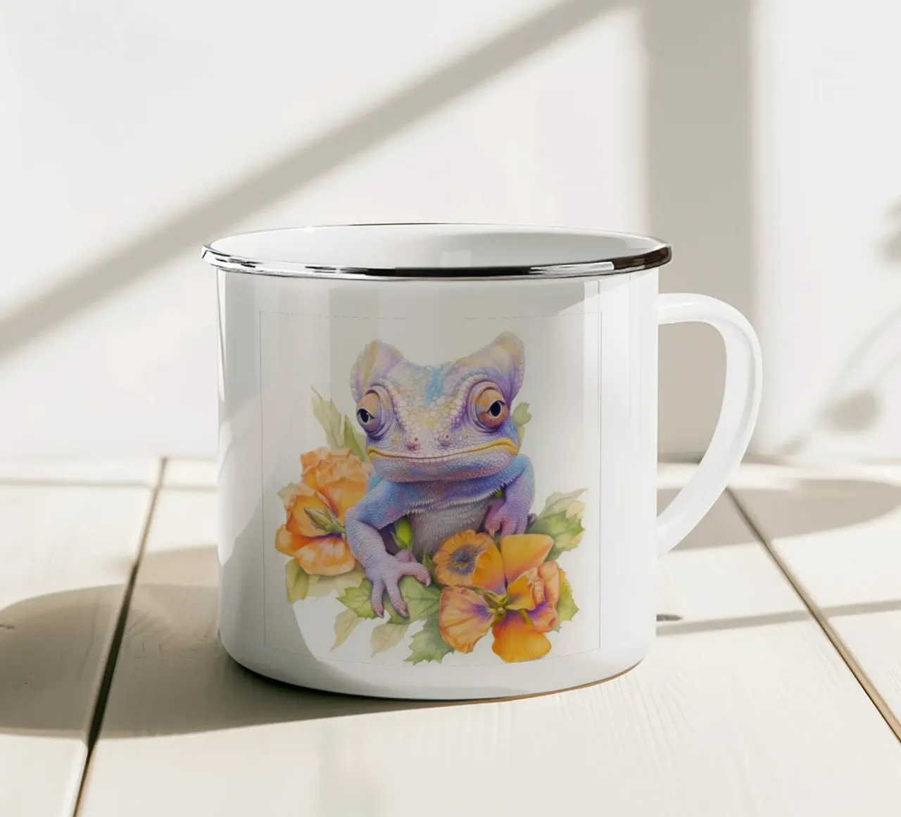 Camaleonte bambino tazza in smalto da Happy Littles