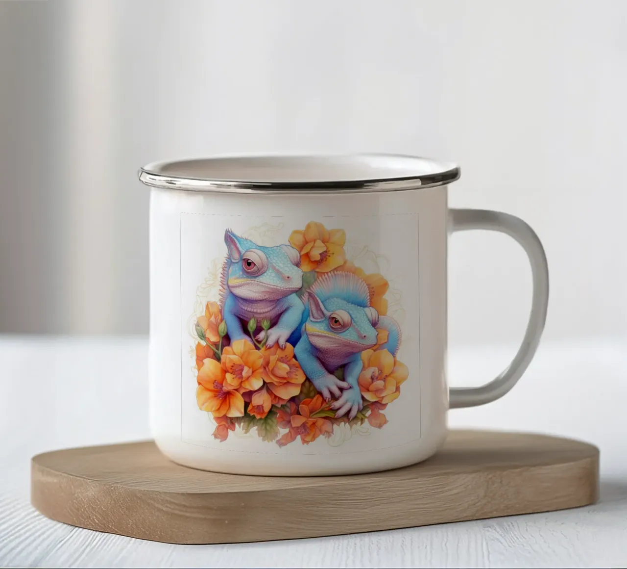 Baby camaleonti tazza in smalto da Happy Littles