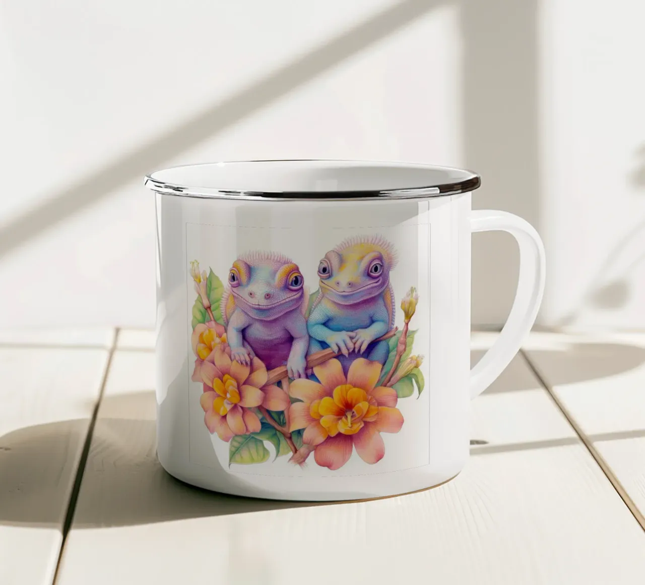 Baby camaleonti tazza in smalto da Happy Littles