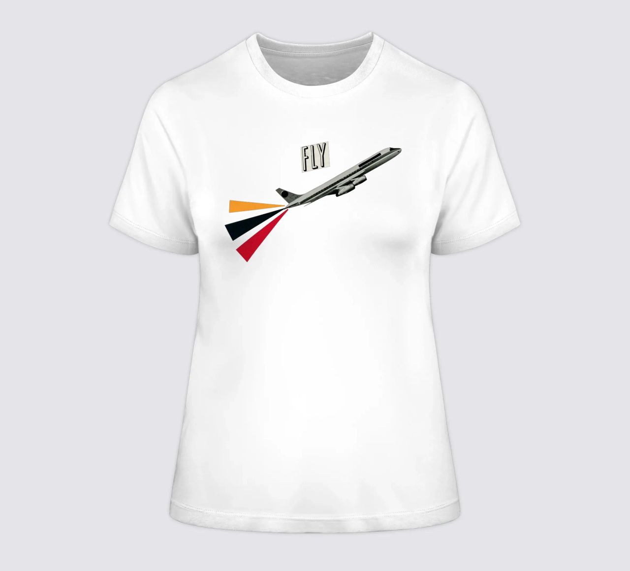 Fly women's fitted t-shirt by Cassia Beck Collage