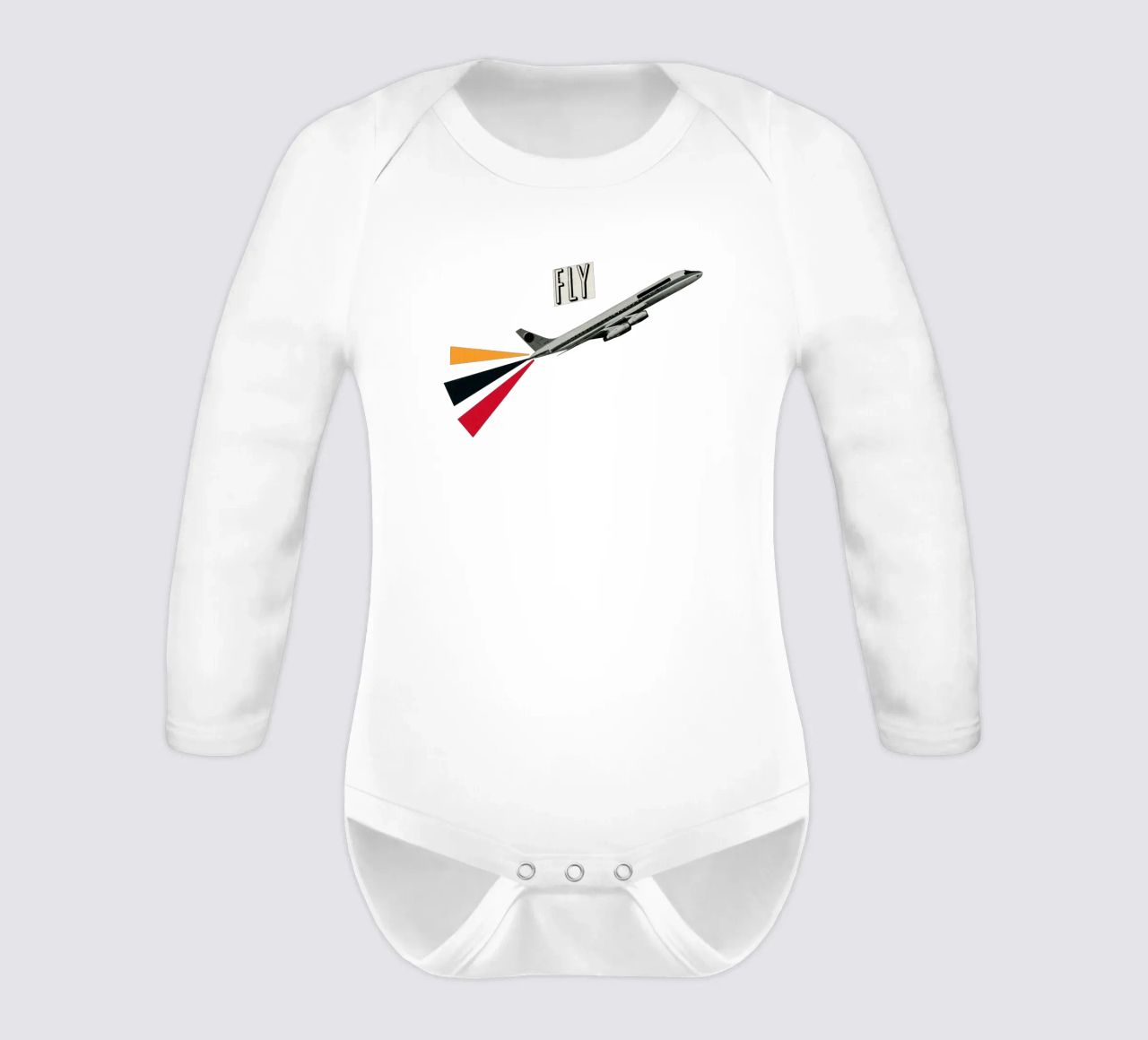 Fly long-sleeve baby romper by Cassia Beck Collage