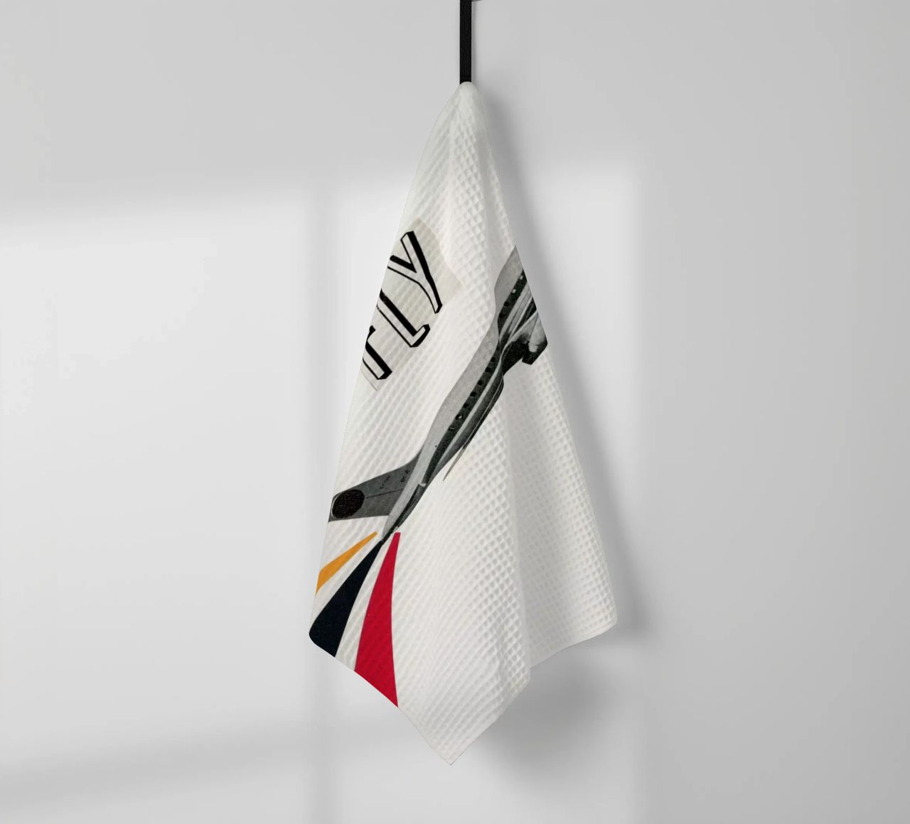 Fly tea towel by Cassia Beck Collage