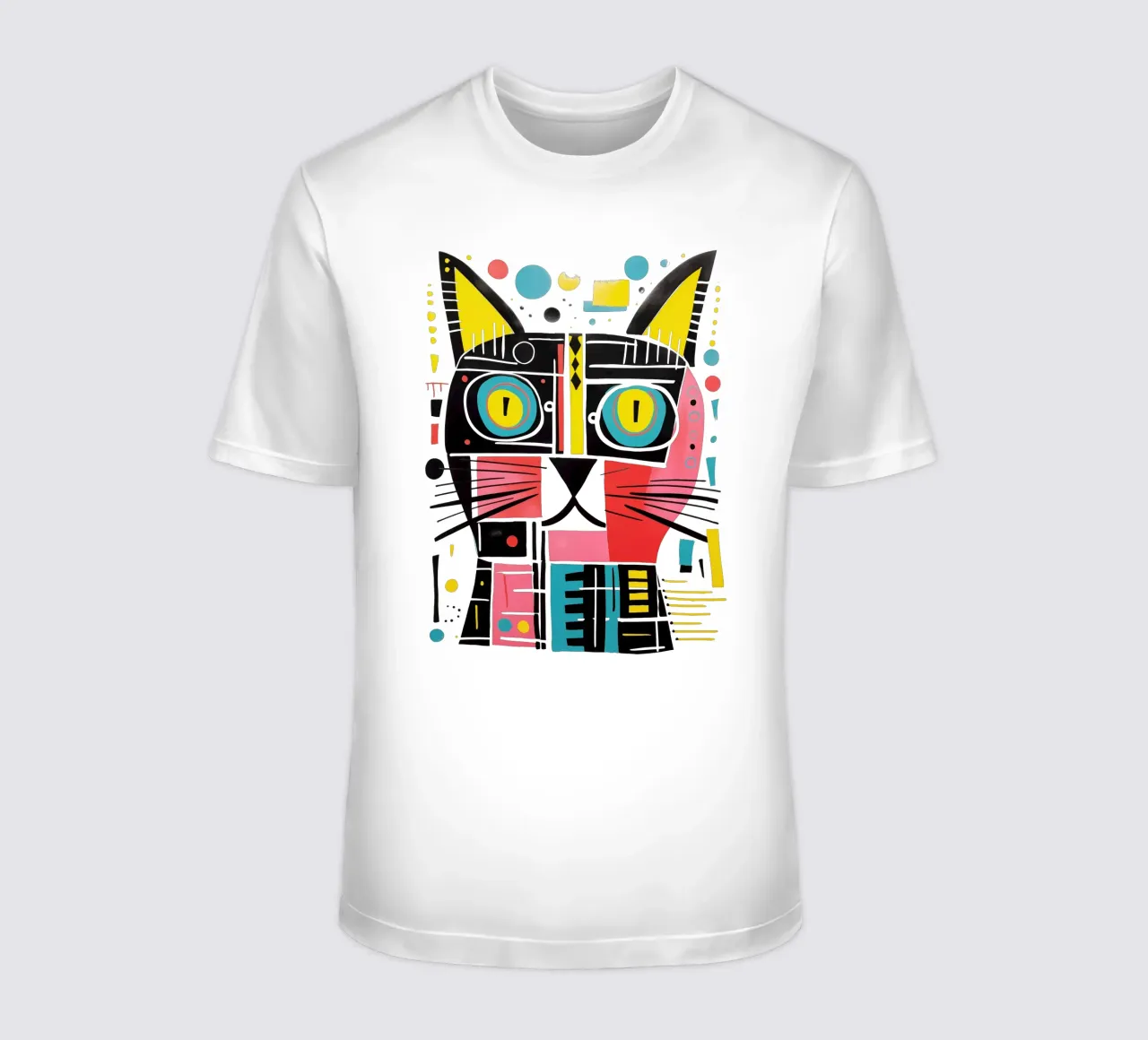 Abstract art cat t-shirt by Autofocus