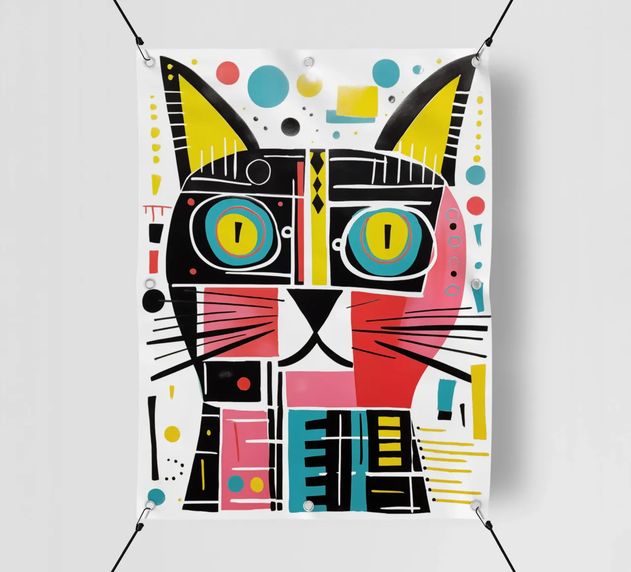 Abstract art cat pvc cover by Autofocus