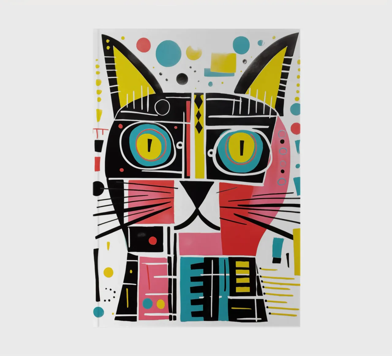 Abstract art cat notebook by Autofocus
