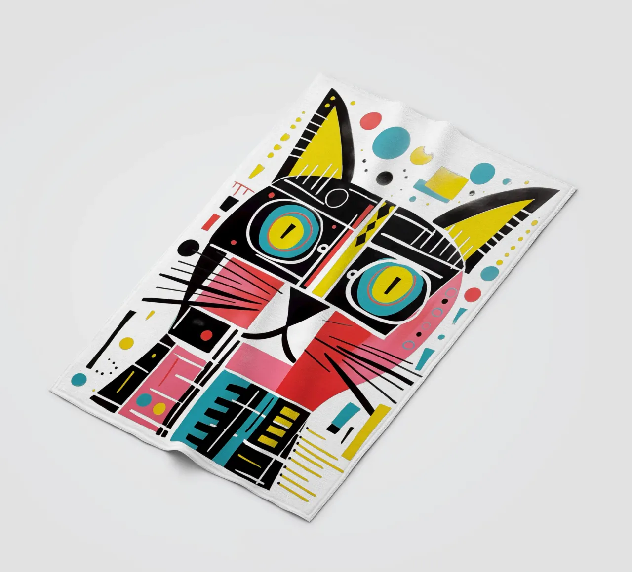 Abstrakte Kunst-Katze Fleecedecke von Autofocus