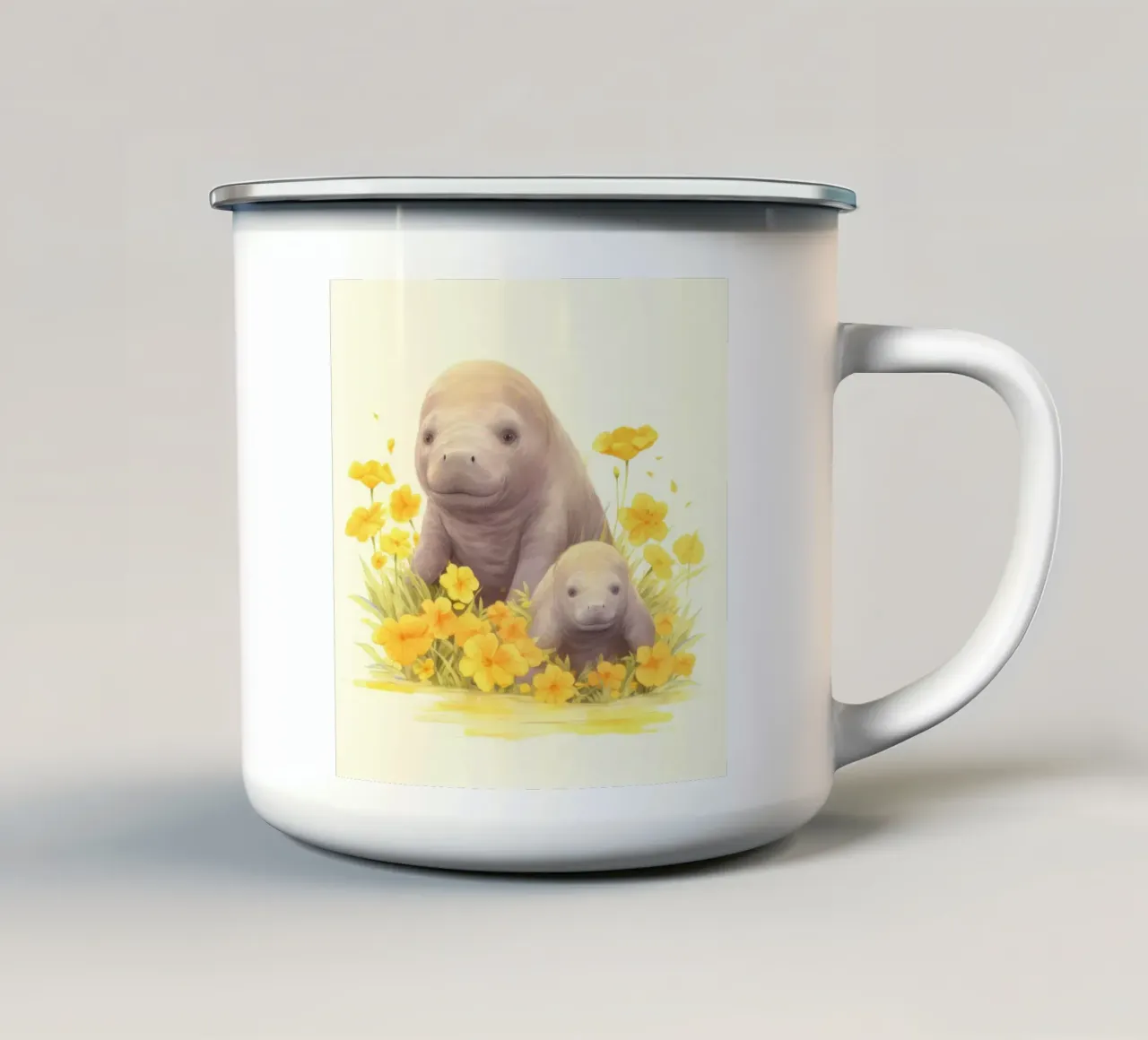Piccoli dugonghi tazza in smalto da Happy Littles