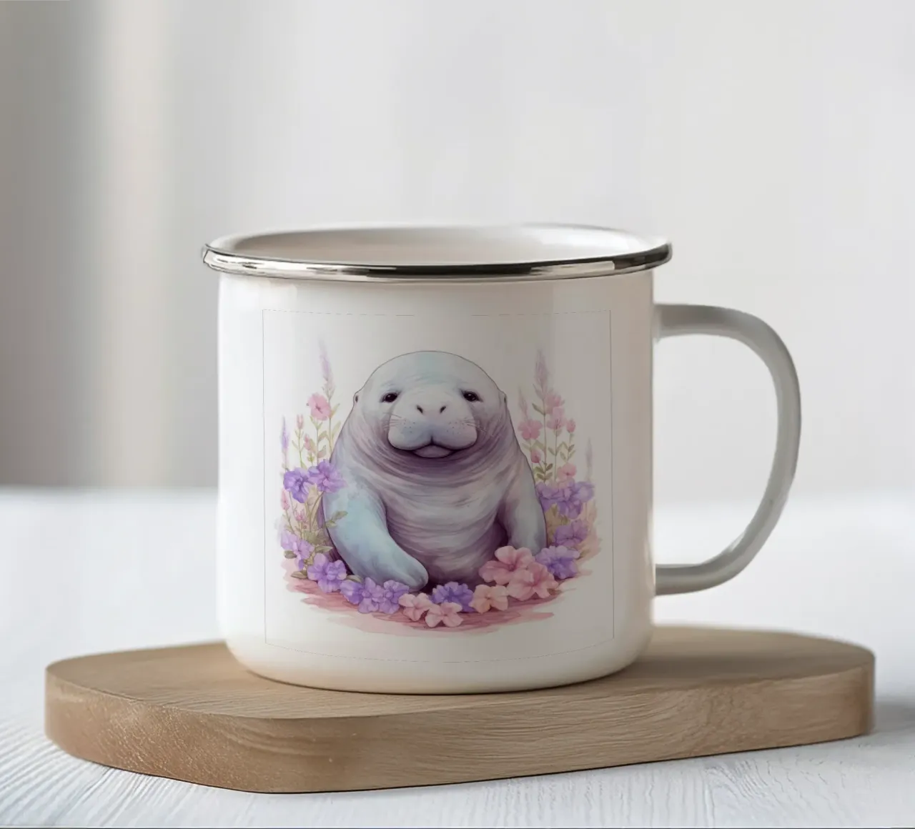 Piccolo dugongo tazza in smalto da Happy Littles