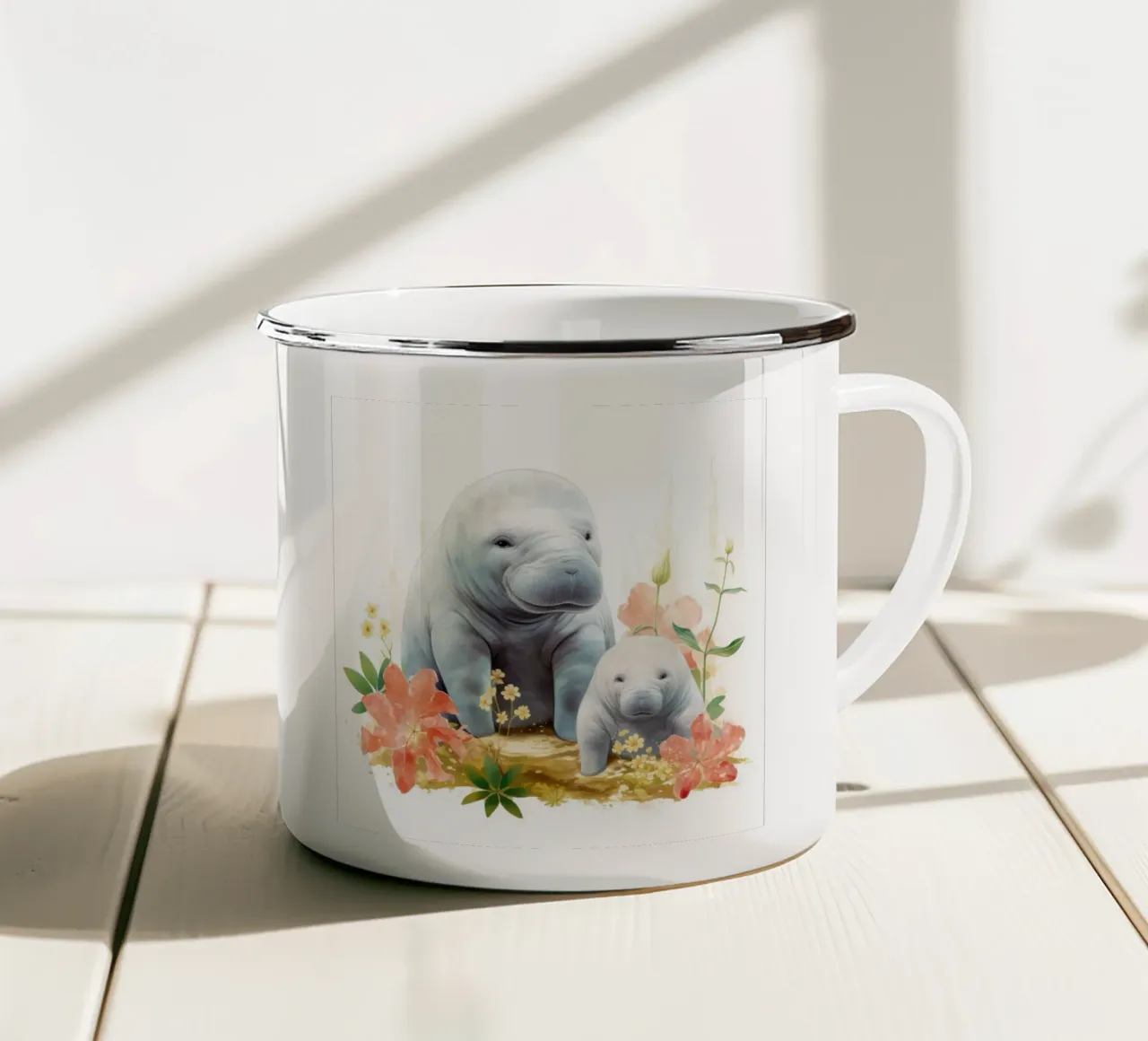 Piccoli dugonghi tazza in smalto da Happy Littles