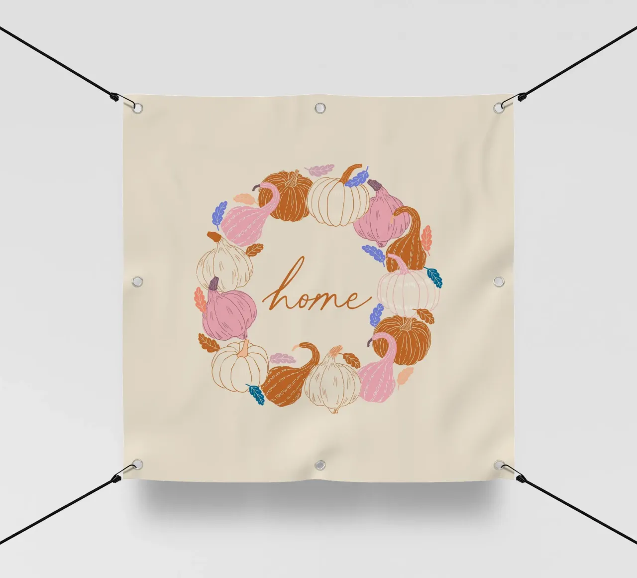 Herbstkranz Kürbis telo in pvc da youdesignme
