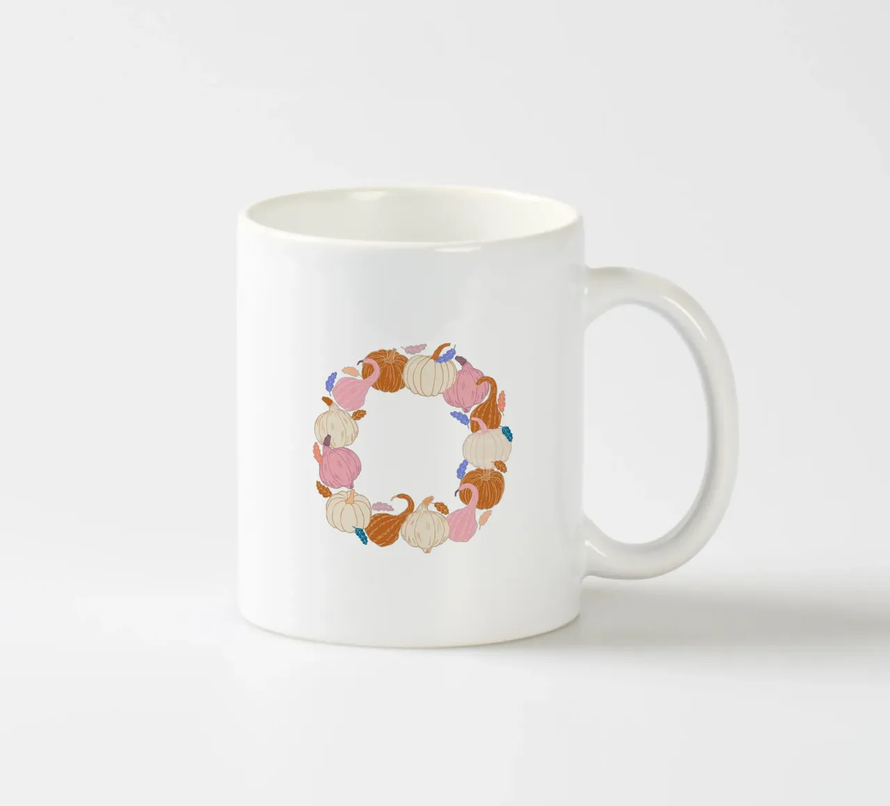 Herbstkranz Kürbis tazza in ceramica da youdesignme