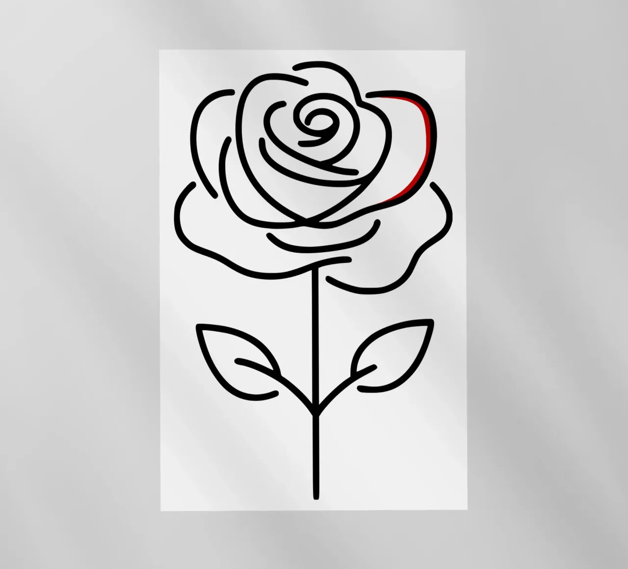 Rosa in versione minimalista con un tocco di rosso pellicola backlit da Bold & Simple