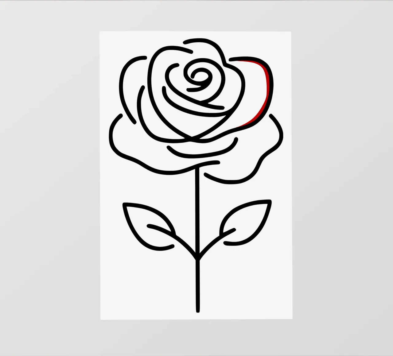 Rosa in versione minimalista con un tocco di rosso telo in pvc da Bold & Simple