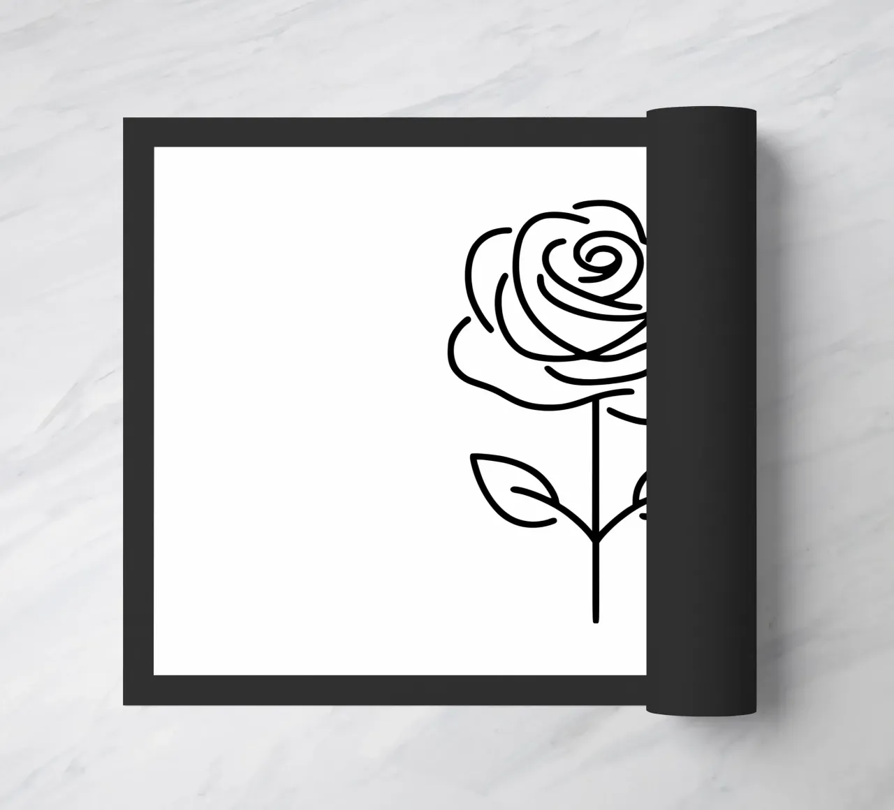 Rosa in versione minimalista con un tocco di rosso zerbino da Bold & Simple