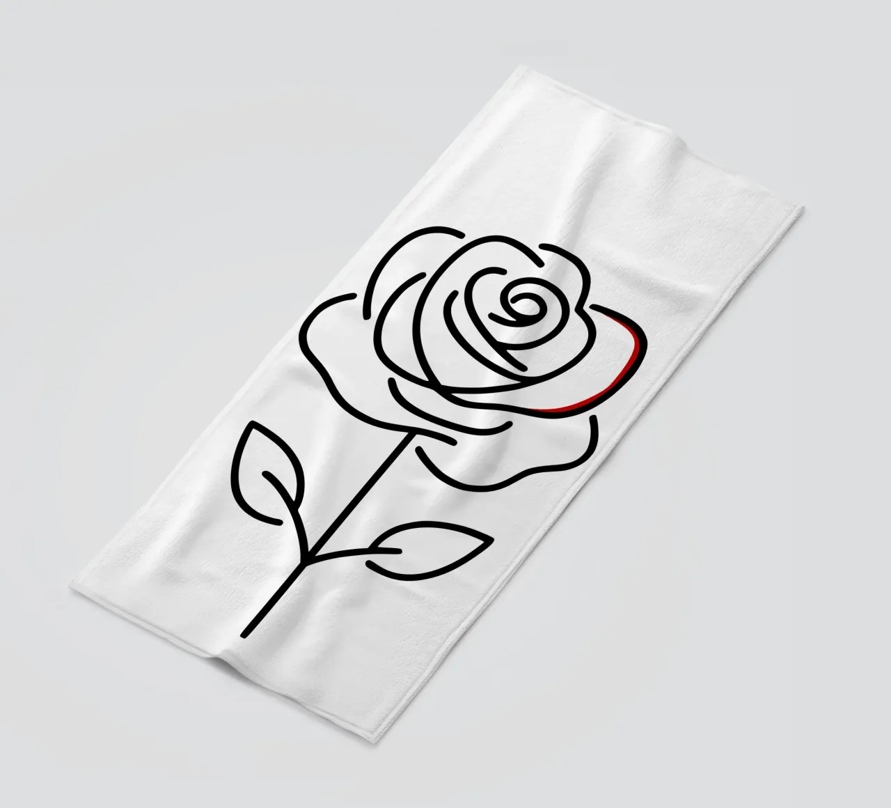 Rosa in versione minimalista con un tocco di rosso telo mare da Bold & Simple