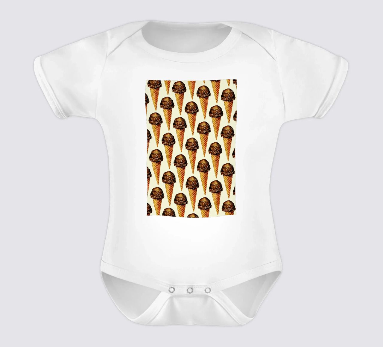 Chocolate Scoop Pattern body neonato maniche corte da Kelly Gilleran