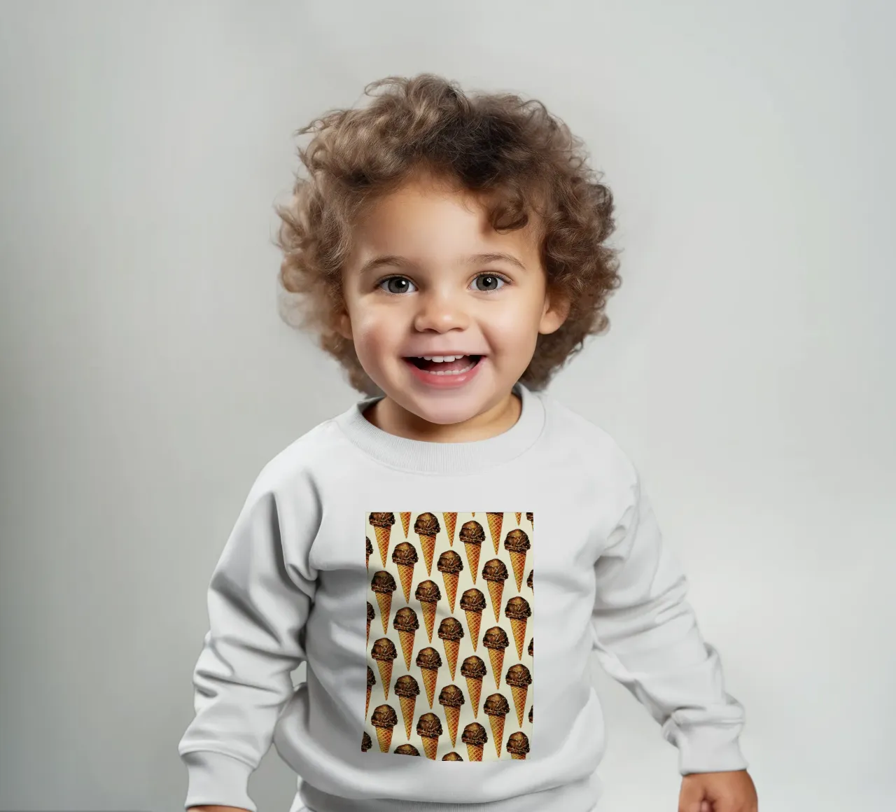 Chocolate Scoop Pattern felpa neonato da Kelly Gilleran