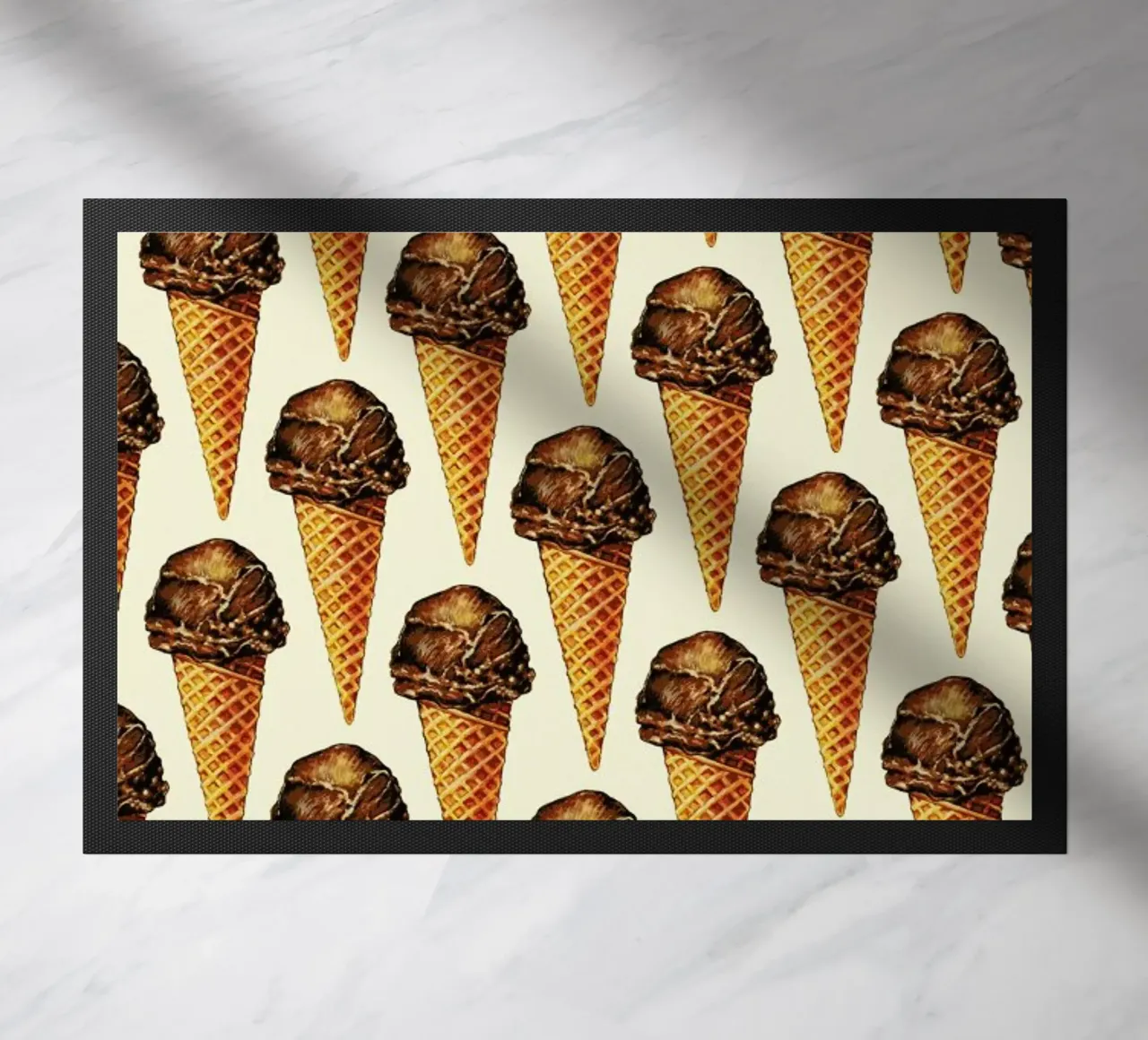 Chocolate Scoop Pattern doormat by Kelly Gilleran