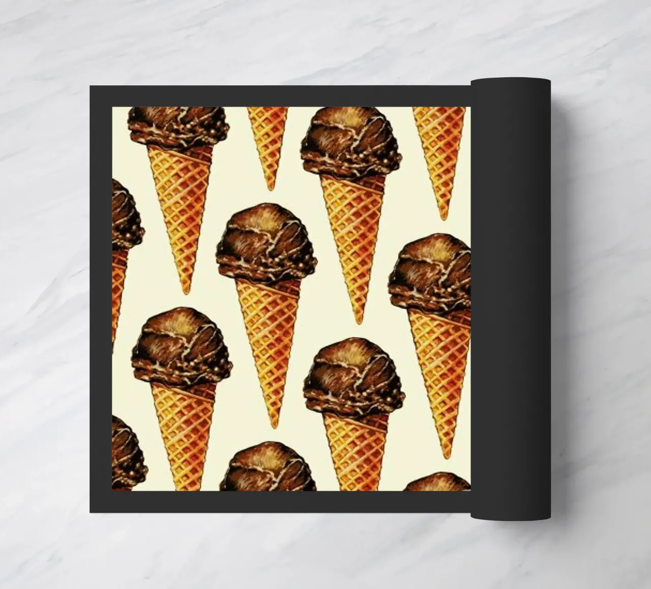 Chocolate Scoop Pattern doormat by Kelly Gilleran