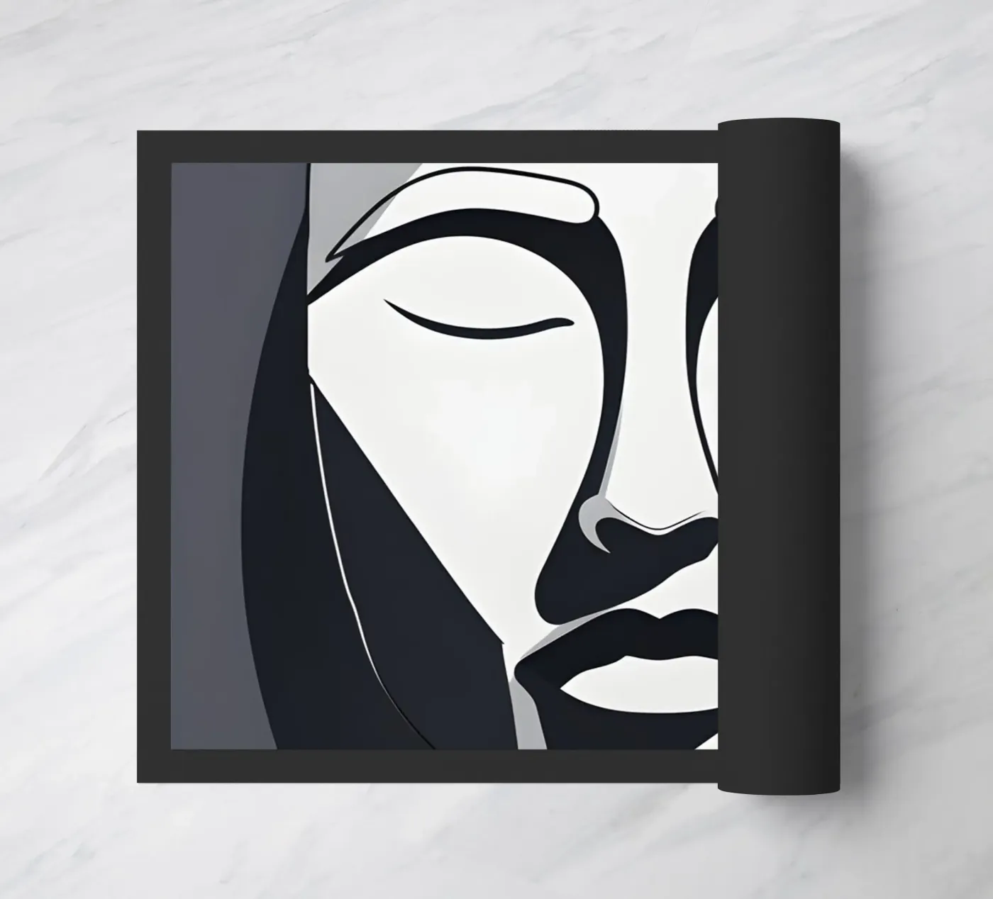 Abstracte gezichtscontour deurmat van LIFESTYLE OBJECTS
