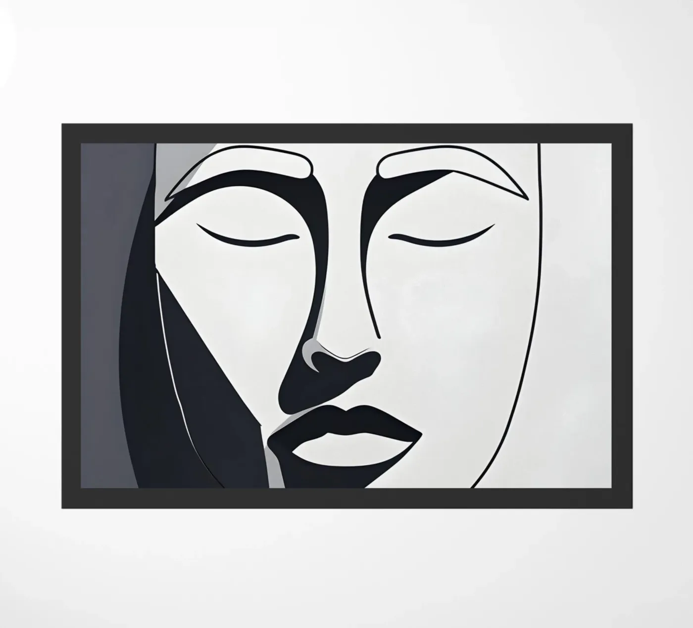 Abstract face outline Fußmatte von LIFESTYLE OBJECTS