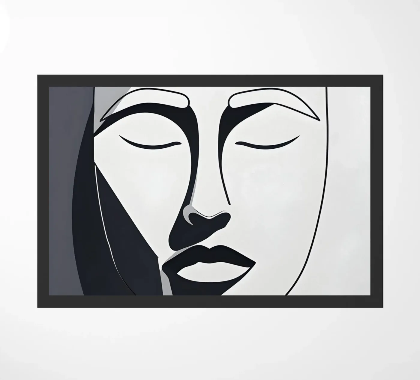 Abstracte gezichtscontour deurmat van LIFESTYLE OBJECTS