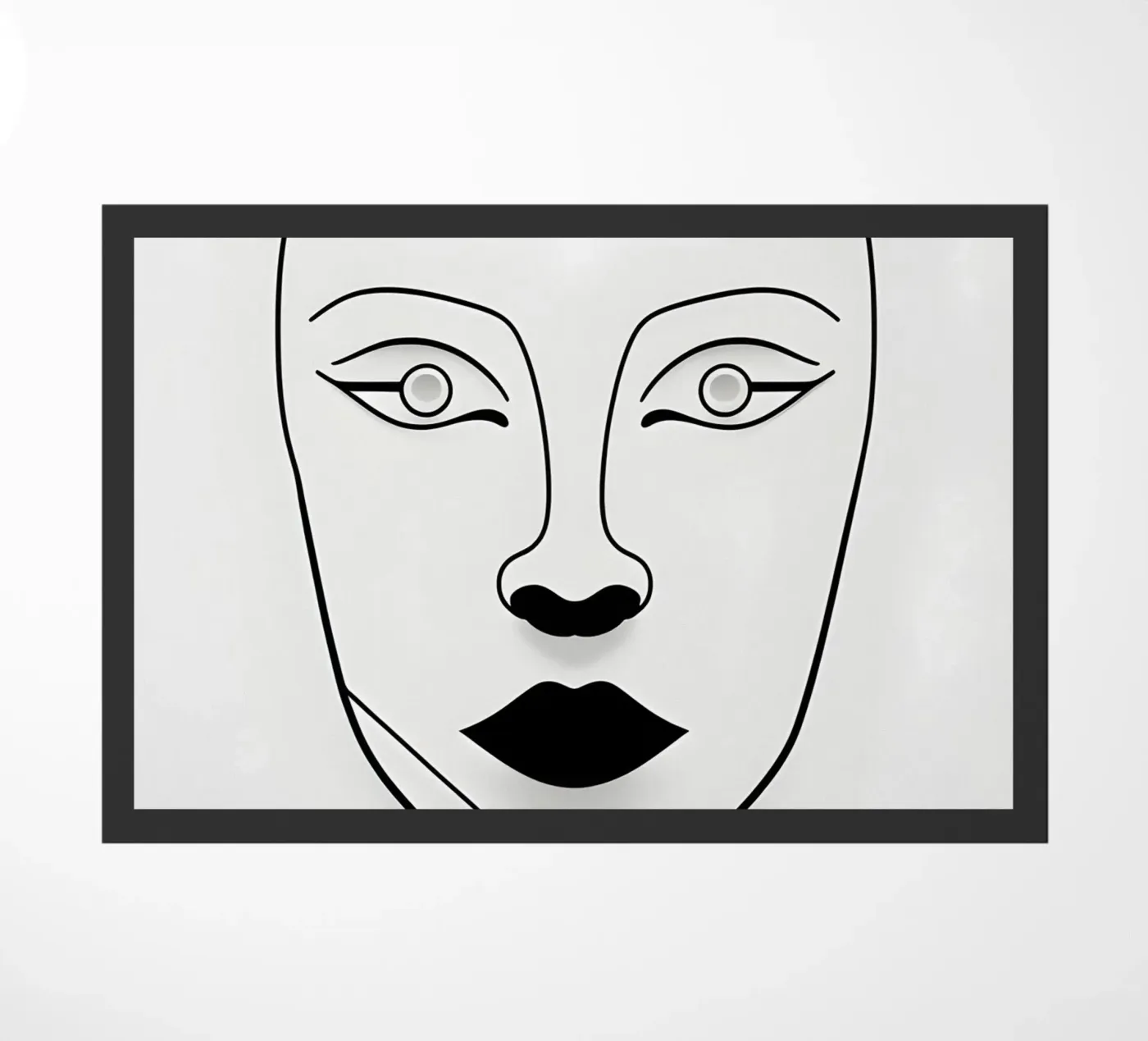 Abstrakte Gesichtskontur Fußmatte von LIFESTYLE OBJECTS