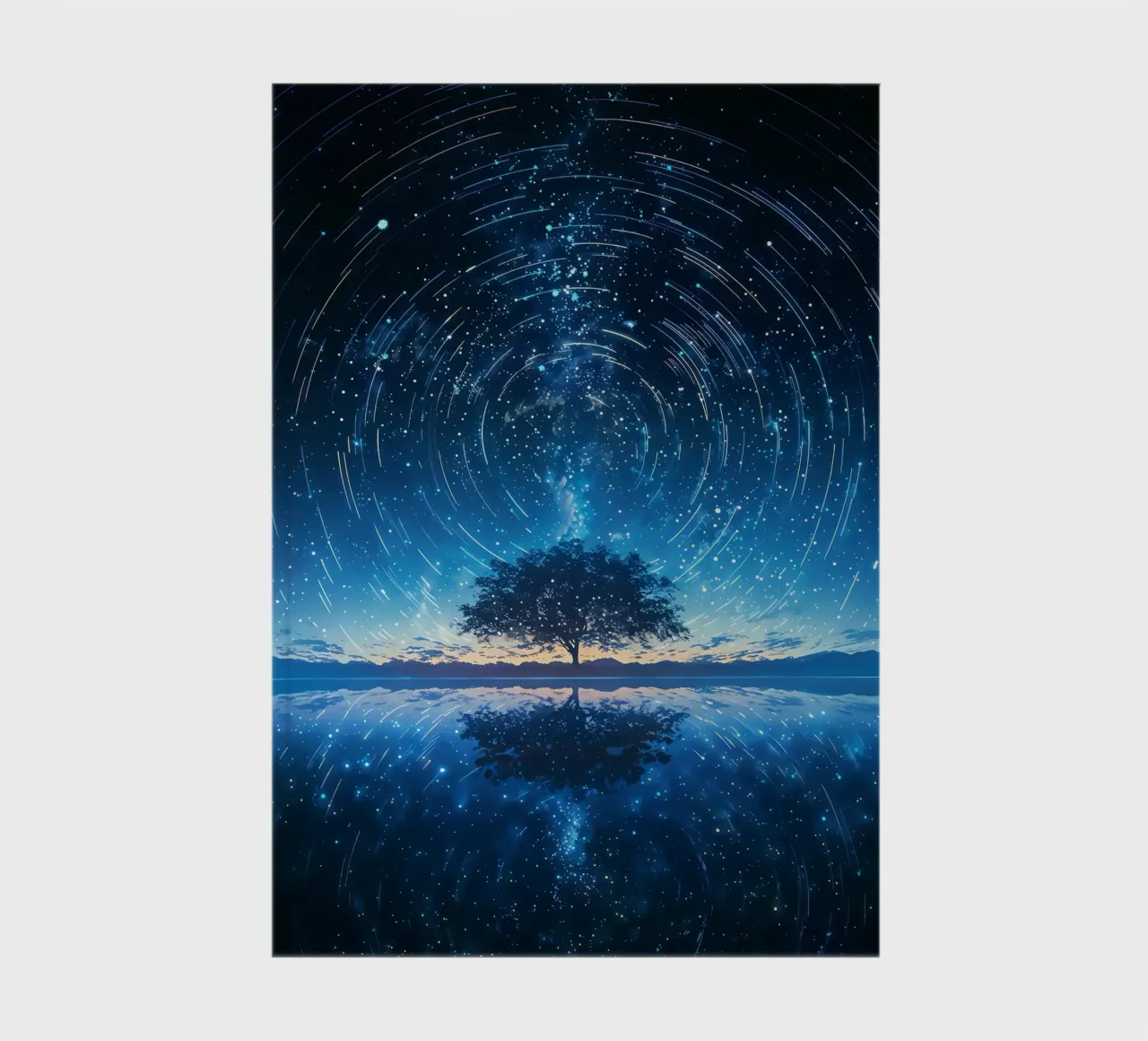 Tree and Starry Reflection notebook by Ethan Smith