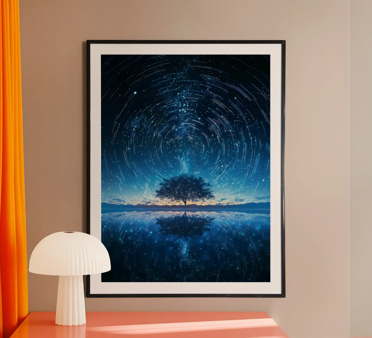 Tree and Starry Reflection hahnemühle by Ethan Smith