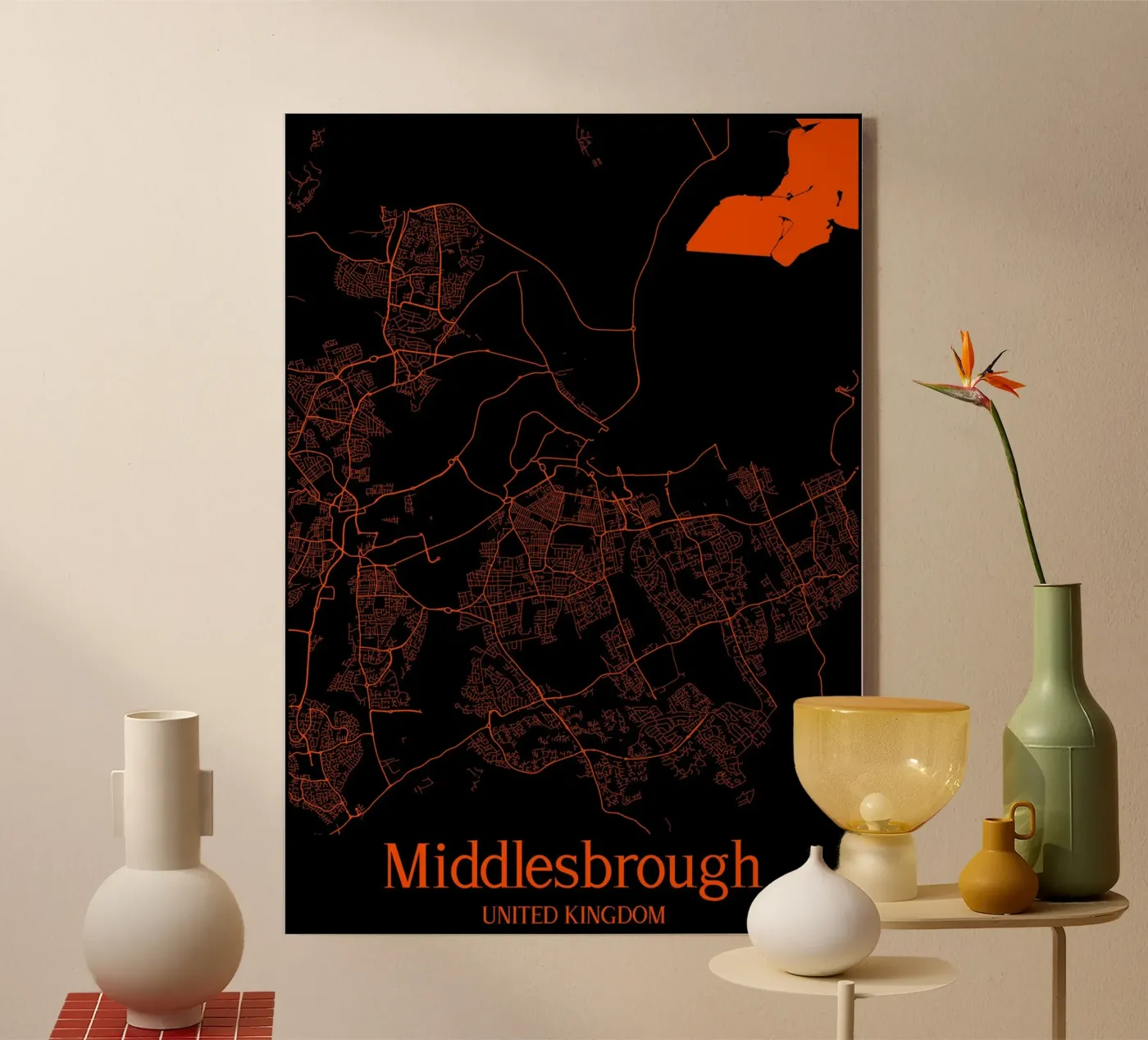 Middlesbrough plexiglas de MiMap