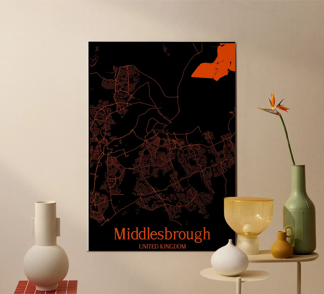 Middlesbrough carta hahnemühle da MiMap